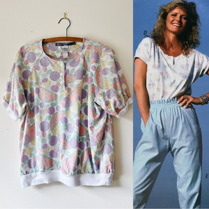 90’s pastel fruit Womens‎ t-shirt L